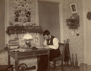 Student and his room c. 1885, Henry Hill Collection-6, p203